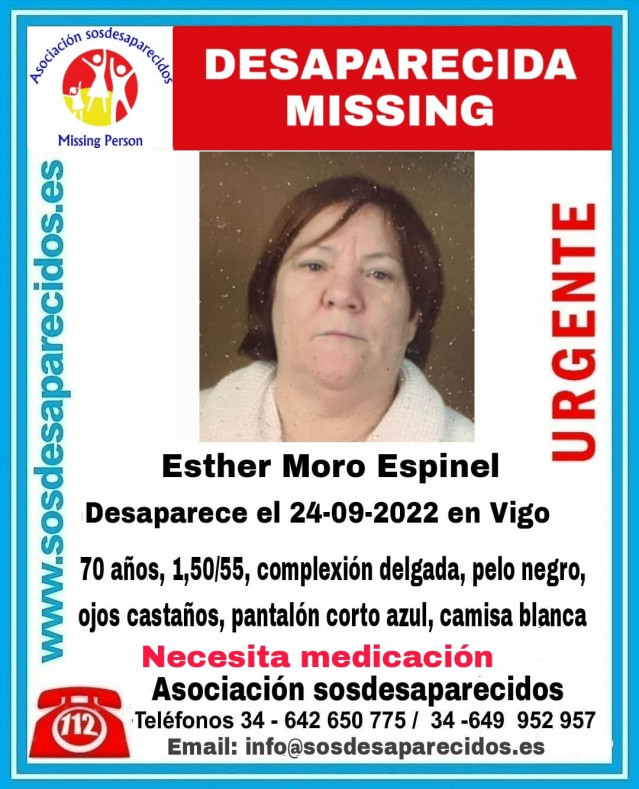 Imaxe da muller desaparecida en Vigo.
