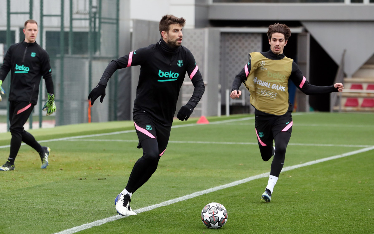 El jugador del FC Barcelona Gerard Piqué a la Ciutat Esportiva Joan Gamper