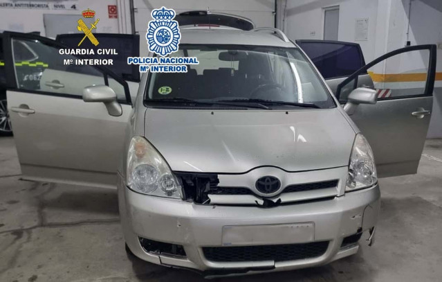 Vehículo robado por los autores de un robo en Lugo