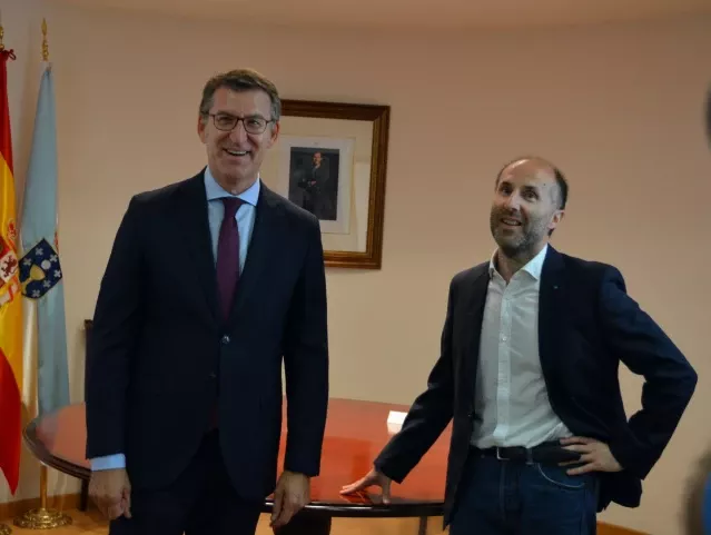 Feiju00f3o y Ju00e1come cuando el alcalde de Ourense dijo que le pedu00eda consejos de gestiu00f3n tras una reuniu00f3n en la Xunta en una foto de archivo de EP