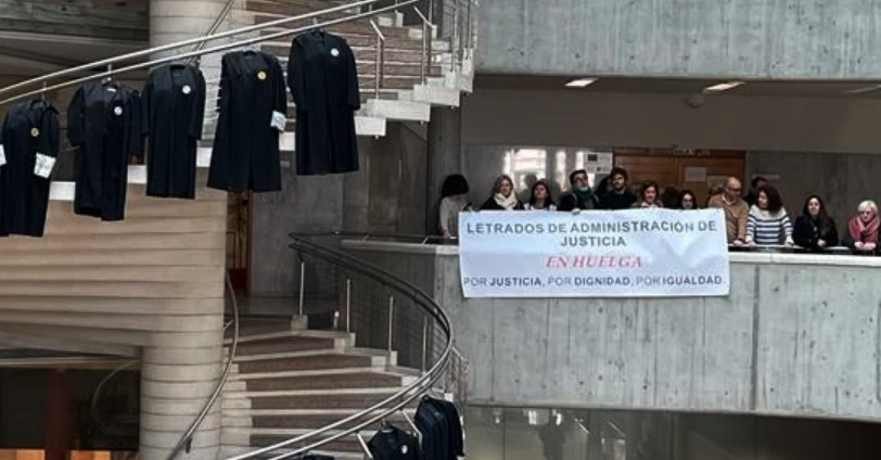 Protesta de los Letrados de la Administraciu00f3n de Justicia en una foto de EP