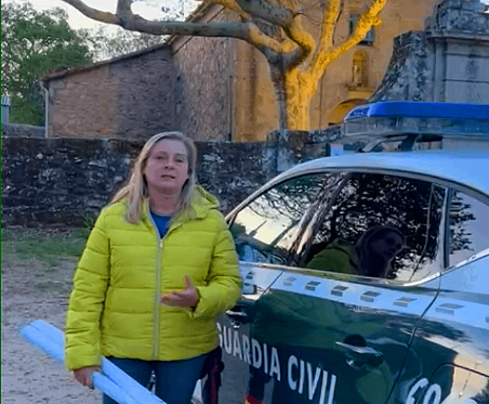 Pereira en un vu00eddeo explicando las batidas para encontrar a u00d3scar Garcu00eda desaparecido cerca de Os Verxeles, en Teo, en las proximidades de Santiago de Compostela