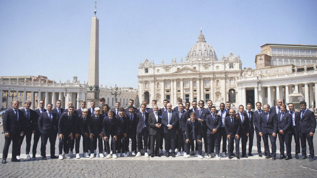 El RC Celta, recibido en el Vaticano por el Papa Francisco.