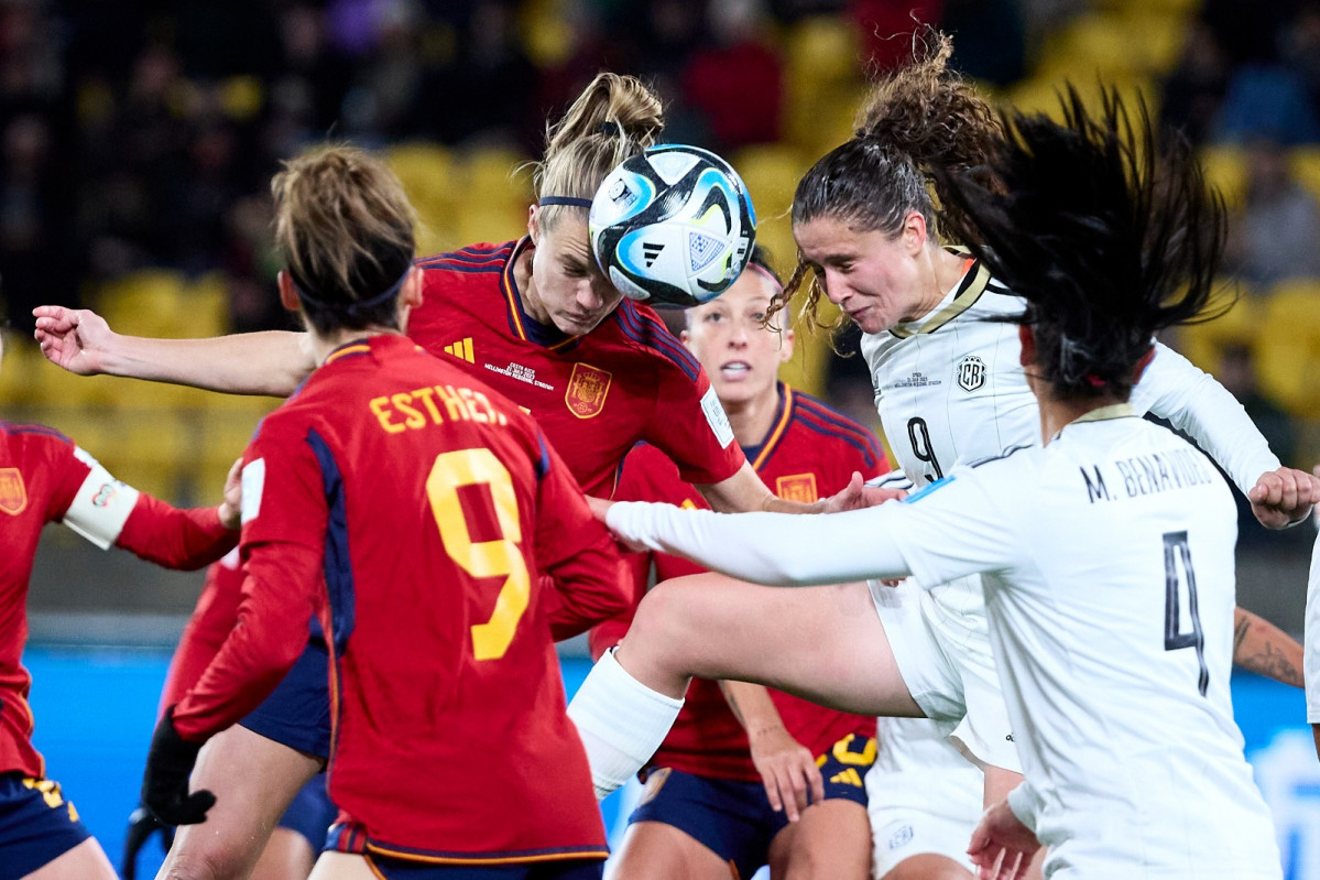 Partido entre Espau00f1a y Costa Rica en el mundial femenino en una foto de la RFEF