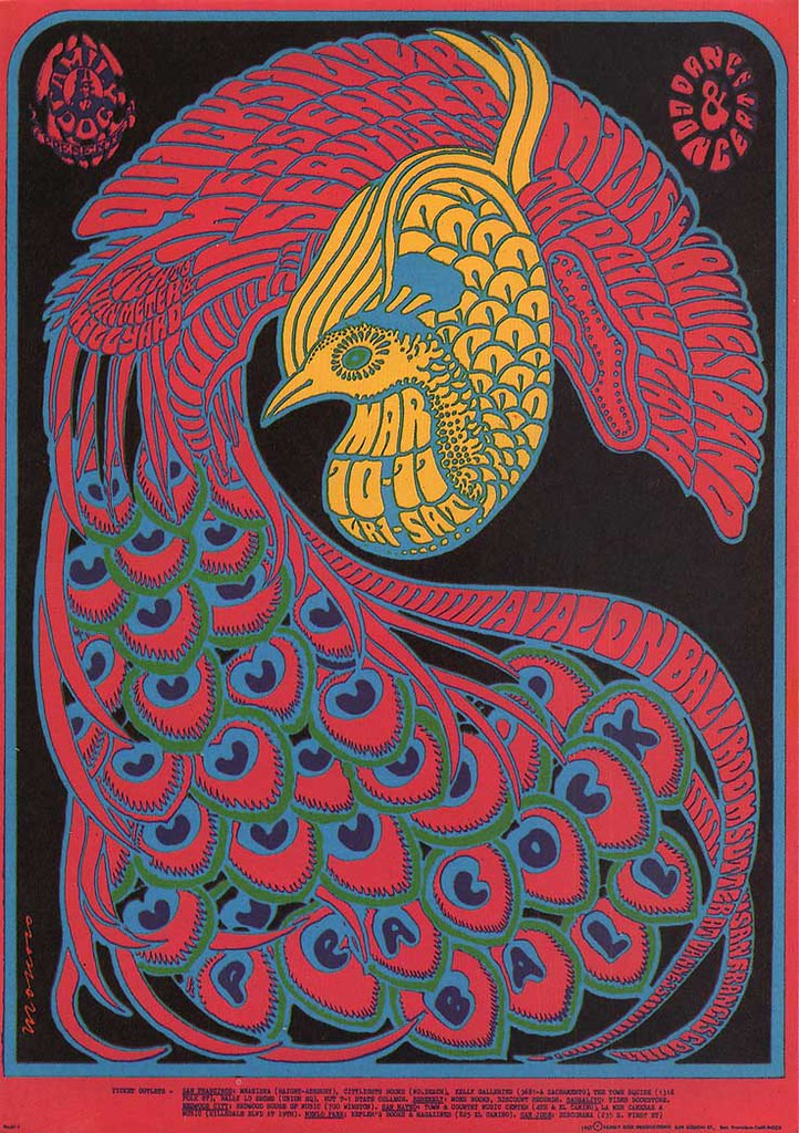 Victor Moscoso, Quick silver Avalon ballroom (San francisco), una imagen de lartnouveauenfrance bajo CC BY 2.0.