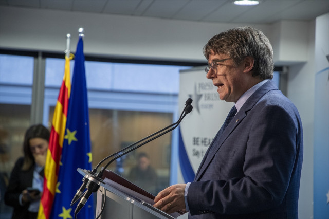 EuropaPress 5573337 expresidente generalitat eurodiputado junts carles puigdemont comparece