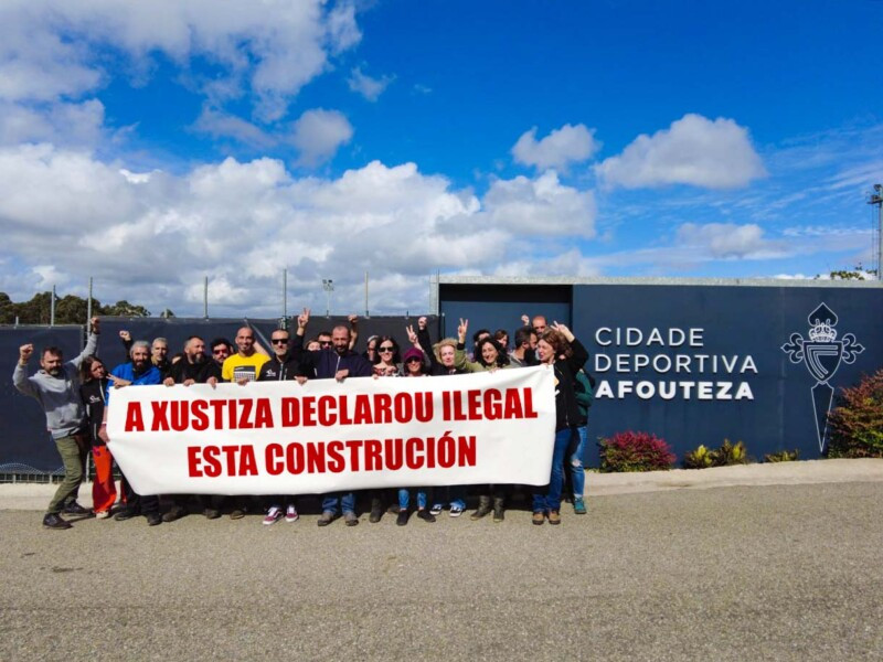 Una pasada protesta de los vecinos de Tameiga contra la ciudad deportiva del Celta