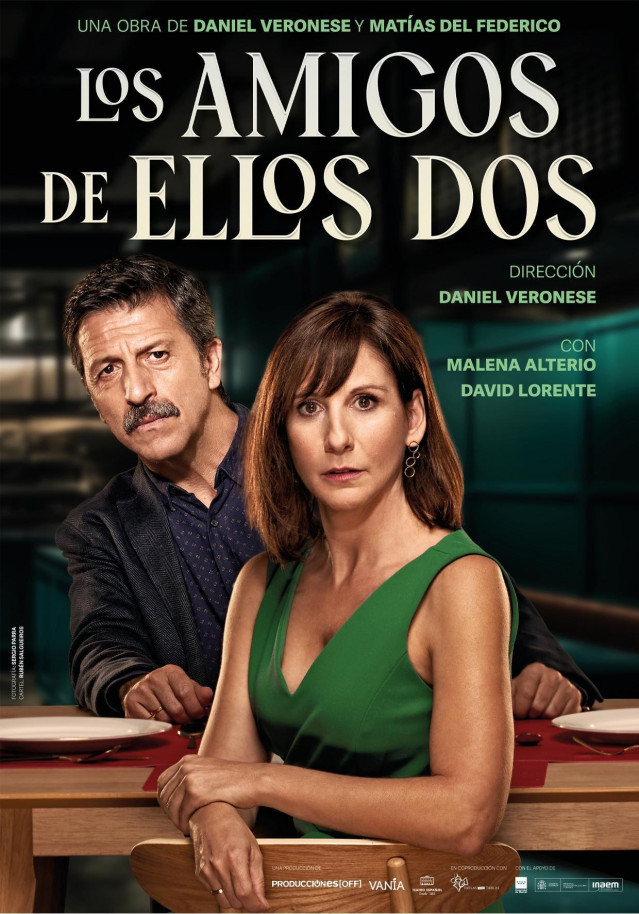 Cartel de la comedia 'Los amigos de ellos dos' de Malena Alterio y David Lorente