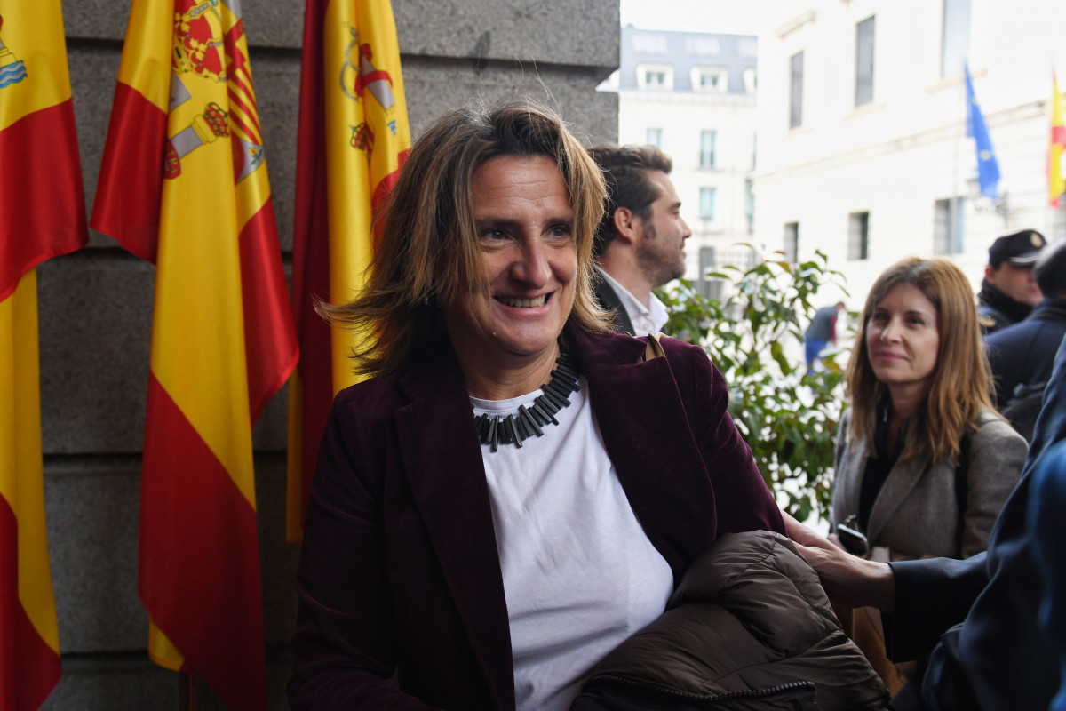 Archivo - La vicepresidenta tercera y ministra para la Transición Ecológica y el Reto Demográfico, Teresa Ribera, a su llegada a la Sesión de Apertura de las Cortes Generales de la XV Legislatura,