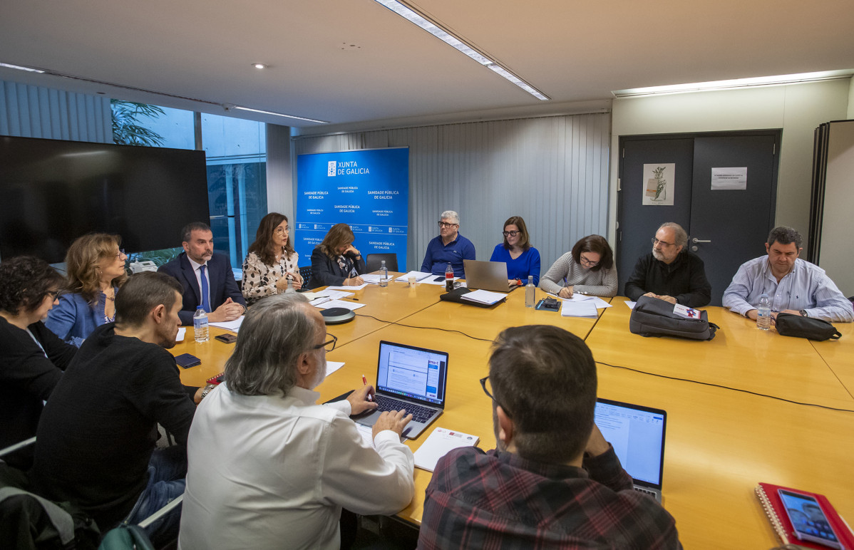 La directora xeral de Recursos Humanos del Sergas, Ana Comesaña, preside la reunión de la Mesa Sectorial de Sanidade.