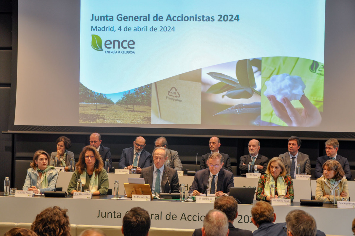 Junta general de accionistas de ENCE en abril de 2024 en una foto de la empresa