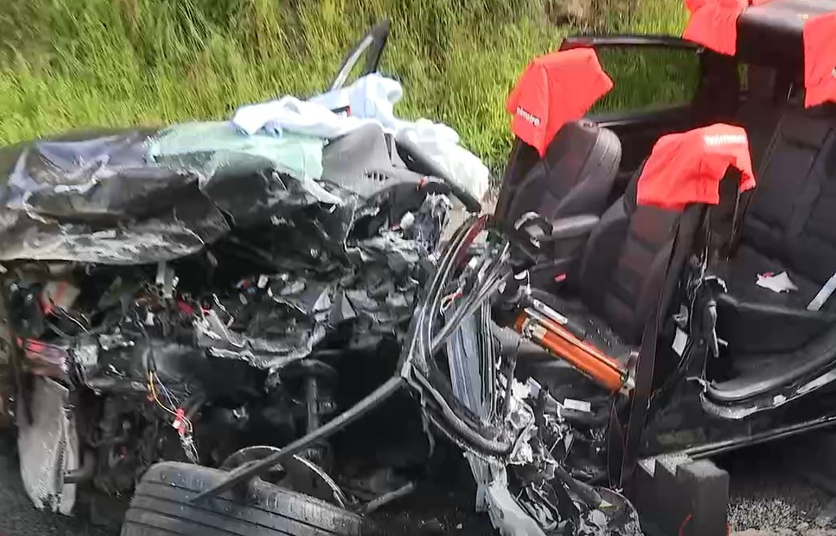 Accidente el su00e1bado en el Corredor de O Morrazo en imagen de CRTVG