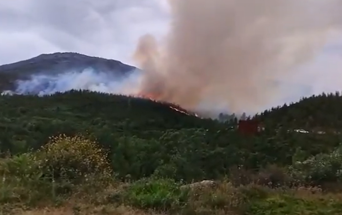 Incendio en Entrimo O Xuru00e9s en una foto de Incendios Galicia Twitter