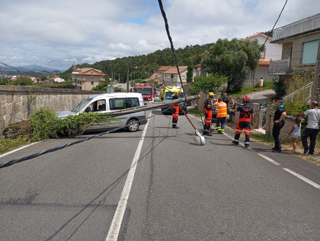 Accidente en Noalla (Sanxenxo).