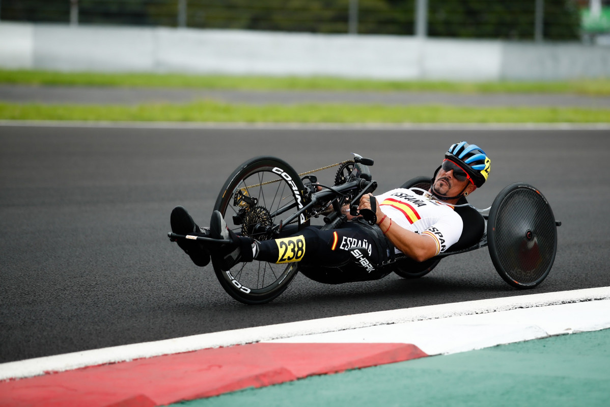 El ciclista español Sergio Garrote durante los Juegos Paralímpicos de Tokio