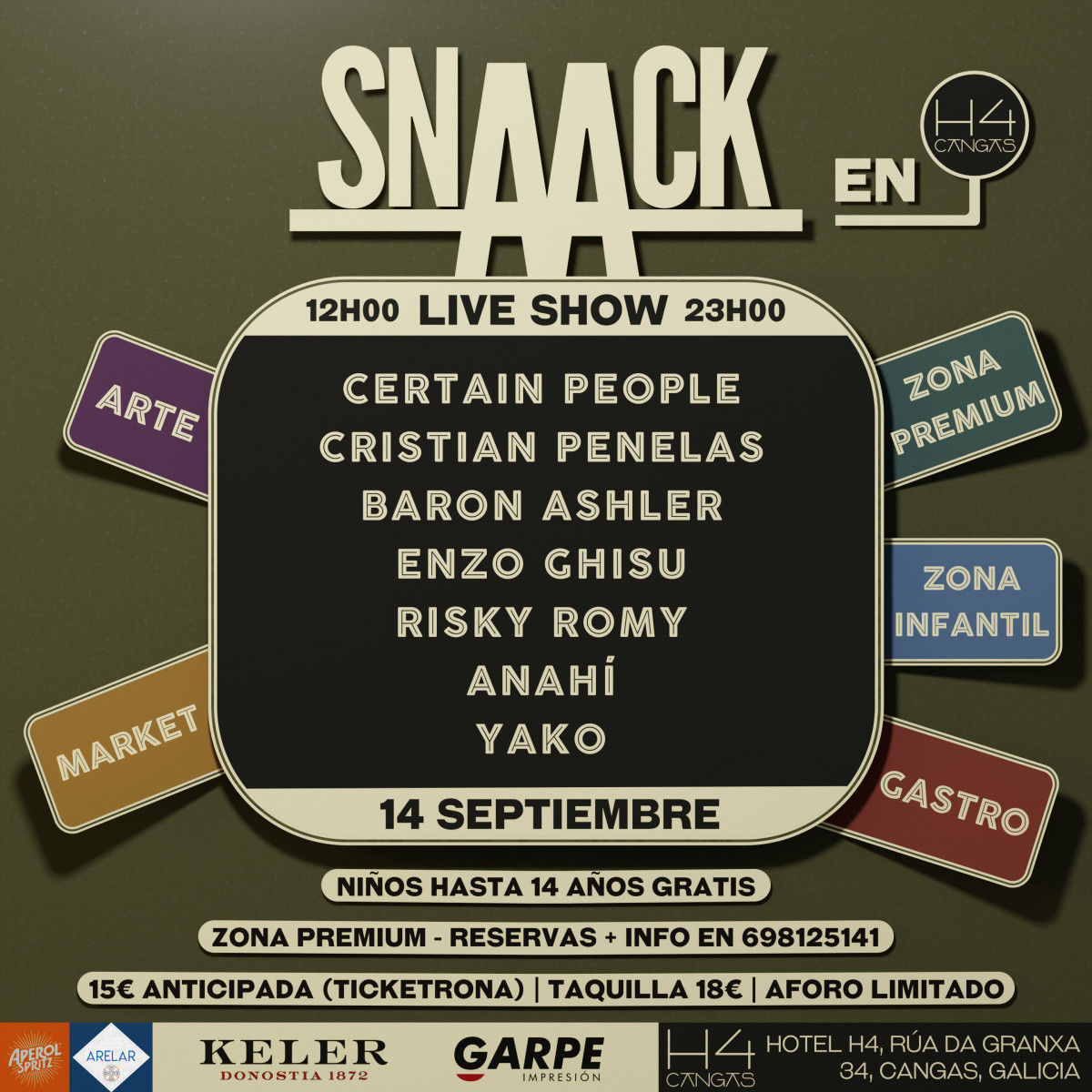 Cartel snAAck en H4