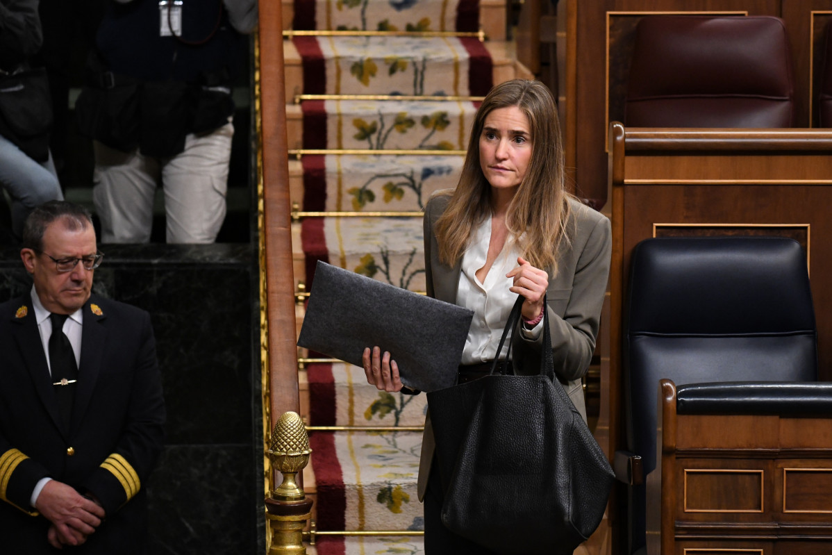 La vicepresidenta tercera y ministra para la Transición Ecológica y el Reto Demográfico, Sara Aagesen, durante una sesión de control al Gobierno en el Congreso de los Diputados, a 11 de diciembre de 2024, en Madrid (España).