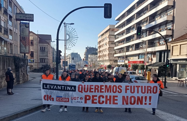 Imagen de la manifestación de este jueves.